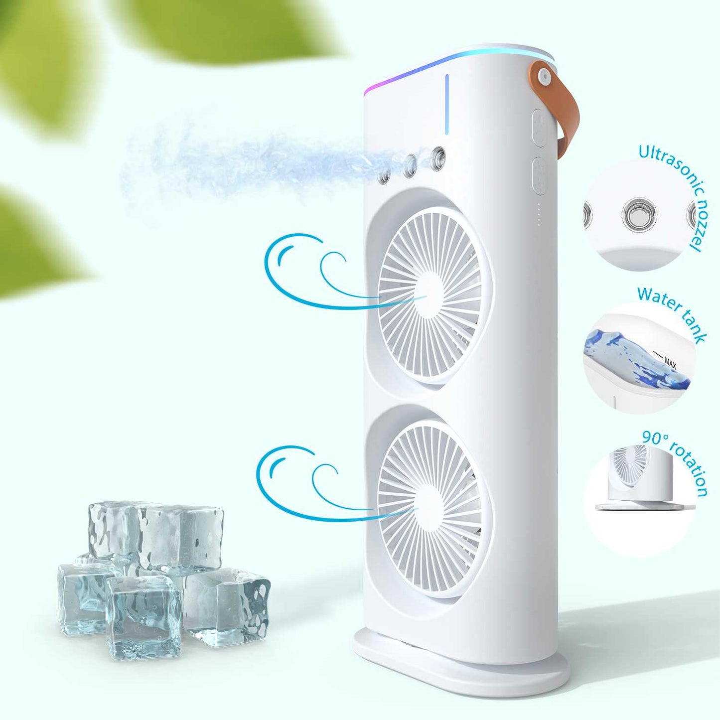 SwiftChill Portable Air Cooler Fan – USB Rechargeable Mini Fan for Home, Office & Travel