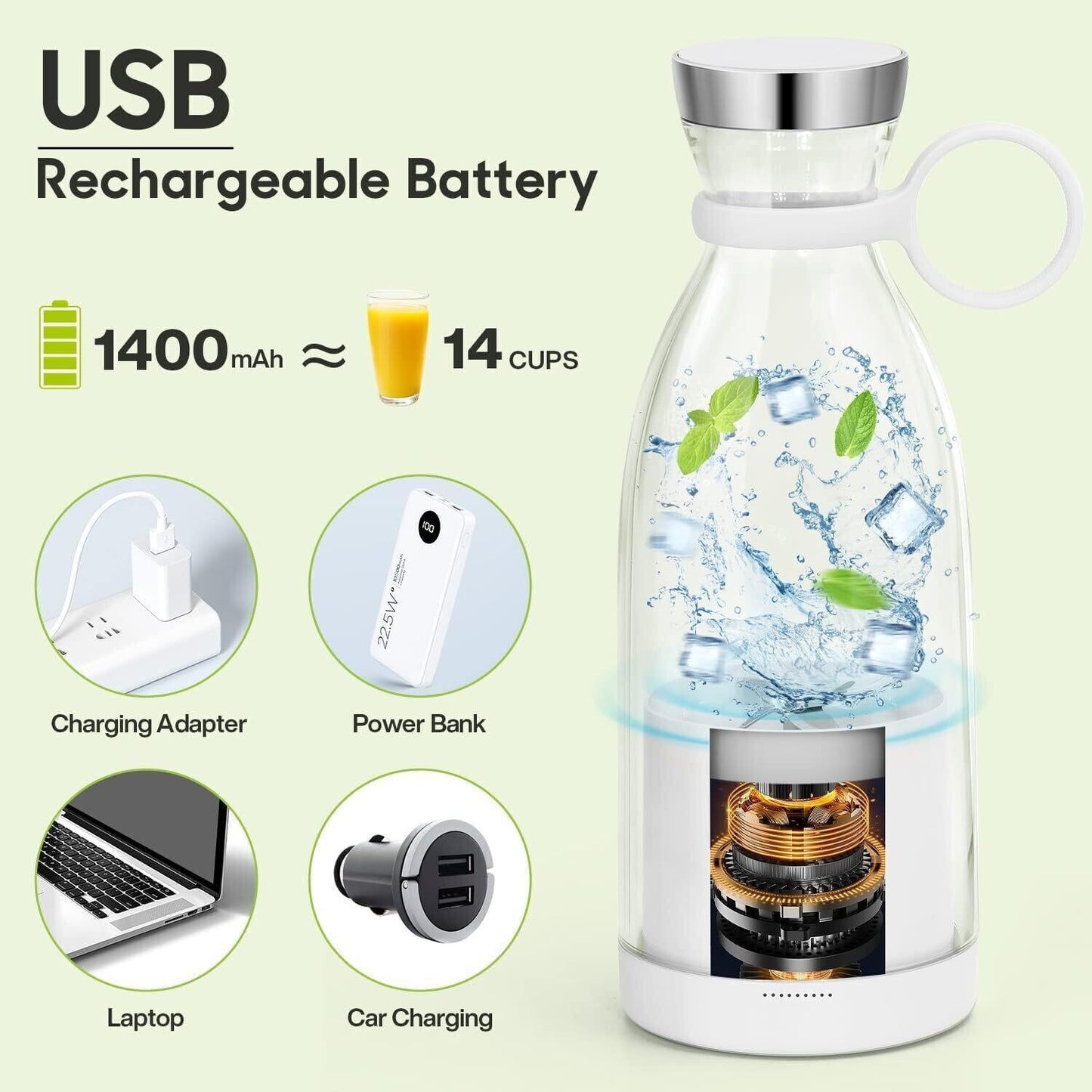 Fresh Juice™ Portable USB Blender