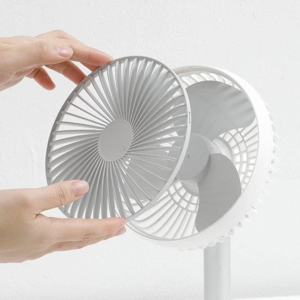 Adjustable Height Telescopic Rechargeable Standing Fan – 4-Speed, Foldable, Wireless (7200mAh Battery)